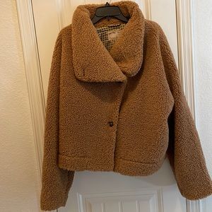 Free People Izzy Wrap Teddy Jacket